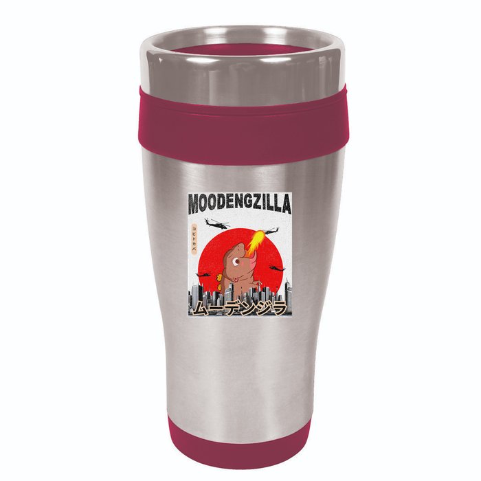 Moo Deng Pygmy Hippopotamus Funny Moodengzilla 16oz Travel Tumbler