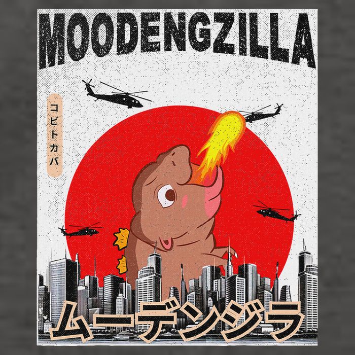 Moo Deng Pygmy Hippopotamus Funny Moodengzilla Vector Backpack