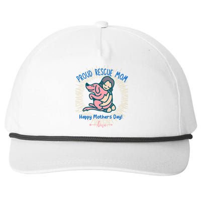 Mothers Day Proud Rescue Mama Dog Parent Mom Adoption Funny Gift Snapback Five-Panel Rope Hat