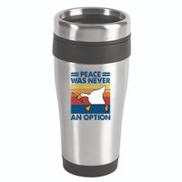 Murder Duck Peace Was Never An Option Duck With Knife Meme 16oz Travel Tumbler