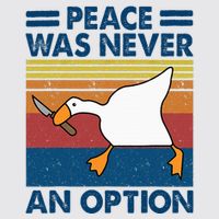 Murder Duck Peace Was Never An Option Duck With Knife Meme Womens Funnel Neck Pullover Hood