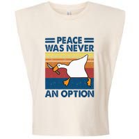 Murder Duck Peace Was Never An Option Duck With Knife Meme Garment-Dyed Women's Muscle Tee