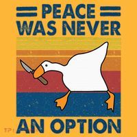 Murder Duck Peace Was Never An Option Duck With Knife Meme Sustainable Knit Beanie