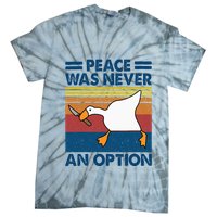 Murder Duck Peace Was Never An Option Duck With Knife Meme Tie-Dye T-Shirt
