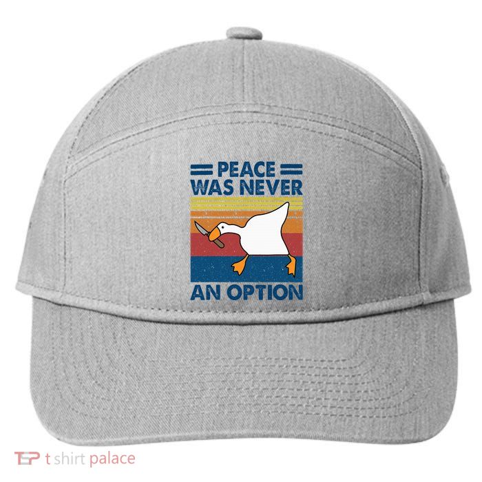 Murder Duck Peace Was Never An Option Duck With Knife Meme 7-Panel Snapback Hat