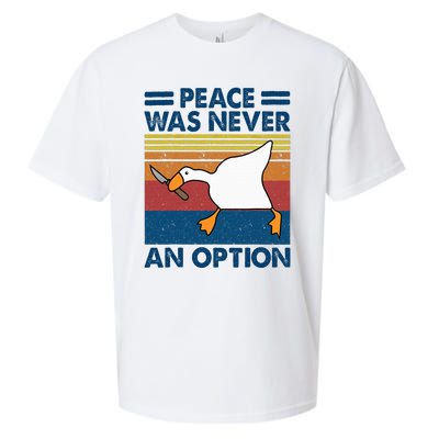 Murder Duck Peace Was Never An Option Duck With Knife Meme Sueded Cloud Jersey T-Shirt