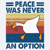 Murder Duck Peace Was Never An Option Duck With Knife Meme Sueded Cloud Jersey T-Shirt