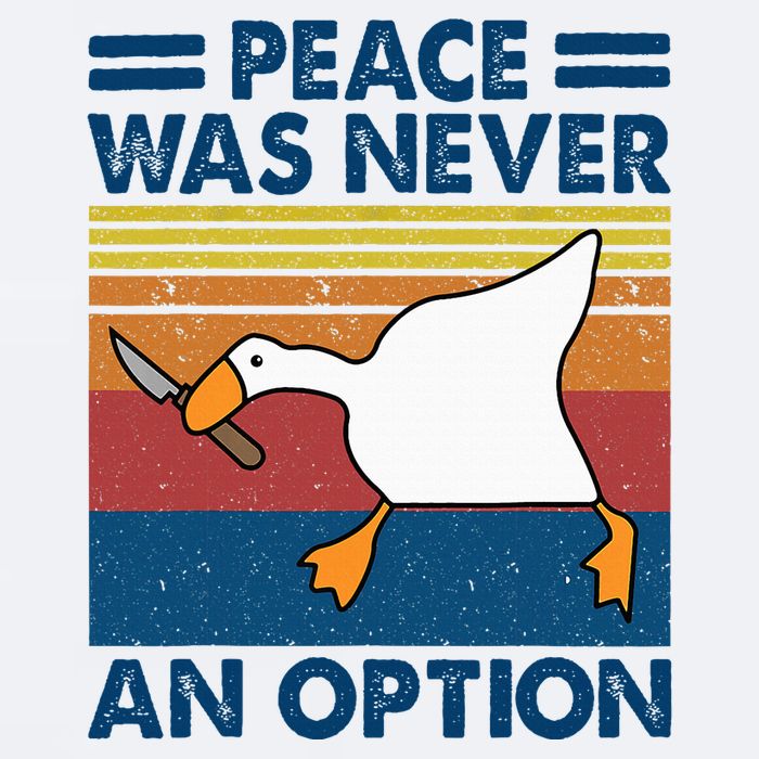 Murder Duck Peace Was Never An Option Duck With Knife Meme Sueded Cloud Jersey T-Shirt