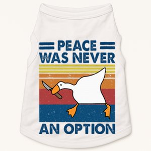 Murder Duck Peace Was Never An Option Duck With Knife Meme Doggie Tank