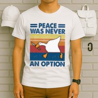 Murder Duck Peace Was Never An Option Duck With Knife Meme T-Shirt