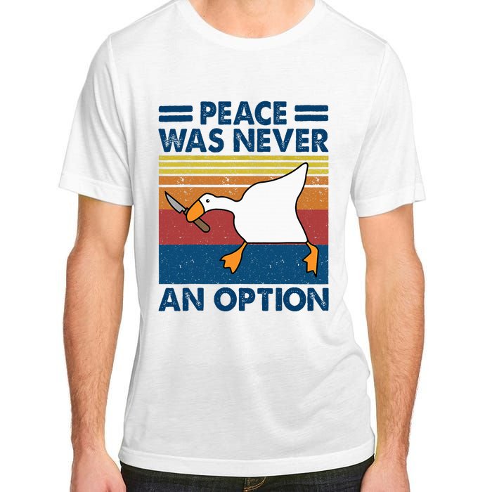 Murder Duck Peace Was Never An Option Duck With Knife Meme Adult ChromaSoft Performance T-Shirt