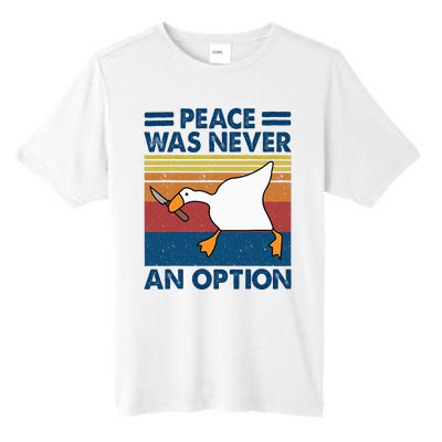 Murder Duck Peace Was Never An Option Duck With Knife Meme Tall Fusion ChromaSoft Performance T-Shirt