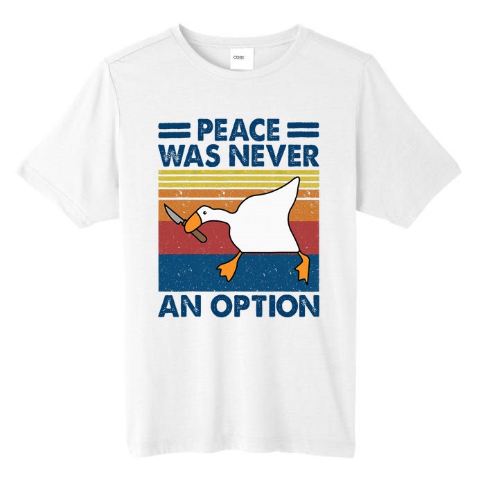 Murder Duck Peace Was Never An Option Duck With Knife Meme Tall Fusion ChromaSoft Performance T-Shirt