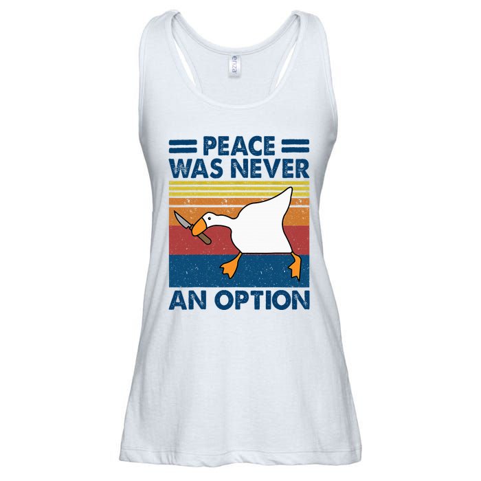 Murder Duck Peace Was Never An Option Duck With Knife Meme Ladies Essential Flowy Tank