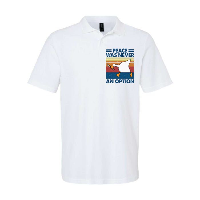 Murder Duck Peace Was Never An Option Duck With Knife Meme Softstyle Adult Sport Polo