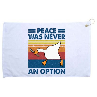 Murder Duck Peace Was Never An Option Duck With Knife Meme Grommeted Golf Towel