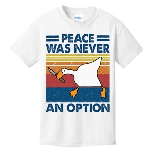 Murder Duck Peace Was Never An Option Duck With Knife Meme Kids T-Shirt