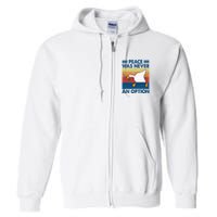 Murder Duck Peace Was Never An Option Duck With Knife Meme Full Zip Hoodie