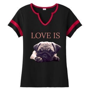 Mothers Day Pug Gift Pug Mom Life Love Dog Ladies Halftime Notch Neck Tee