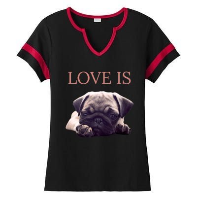 Mothers Day Pug Gift Pug Mom Life Love Dog Ladies Halftime Notch Neck Tee