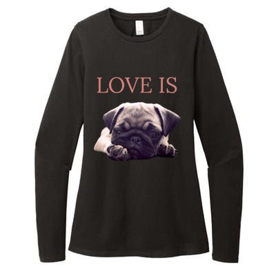 Mothers Day Pug Gift Pug Mom Life Love Dog Womens CVC Long Sleeve Shirt