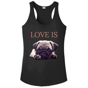 Mothers Day Pug Gift Pug Mom Life Love Dog Ladies PosiCharge Competitor Racerback Tank