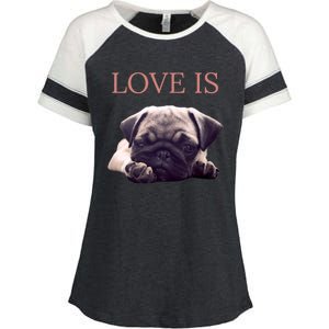 Mothers Day Pug Gift Pug Mom Life Love Dog Enza Ladies Jersey Colorblock Tee