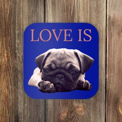 Mothers Day Pug Gift Pug Mom Life Love Dog Coaster