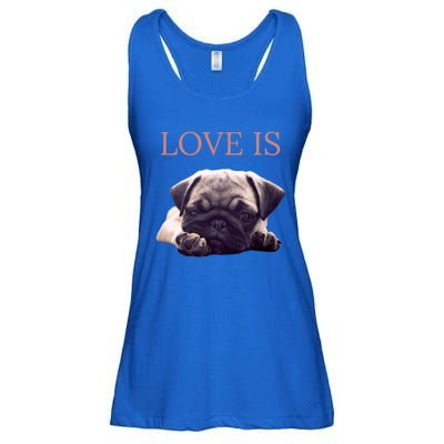 Mothers Day Pug Gift Pug Mom Life Love Dog Ladies Essential Flowy Tank