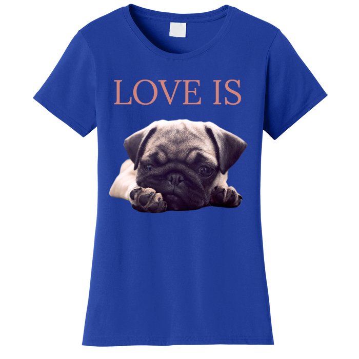 Mothers Day Pug Gift Pug Mom Life Love Dog Women's T-Shirt