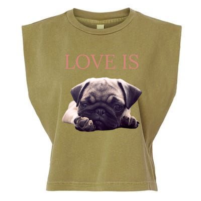 Mothers Day Pug Gift Pug Mom Life Love Dog Garment-Dyed Women's Muscle Tee