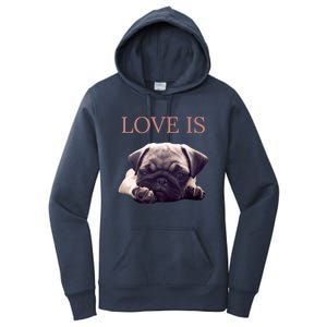 Mothers Day Pug Gift Pug Mom Life Love Dog Women's Pullover Hoodie