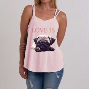 Mothers Day Pug Gift Pug Mom Life Love Dog Women's Strappy Tank