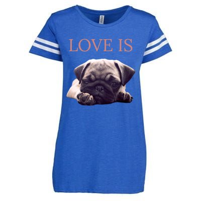 Mothers Day Pug Gift Pug Mom Life Love Dog Enza Ladies Jersey Football T-Shirt