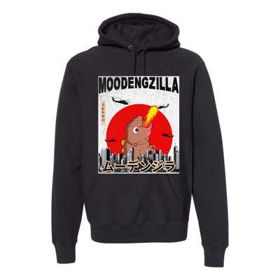 Moo Deng Pygmy Hippopotamus Funny Moodengzilla Gift Premium Hoodie