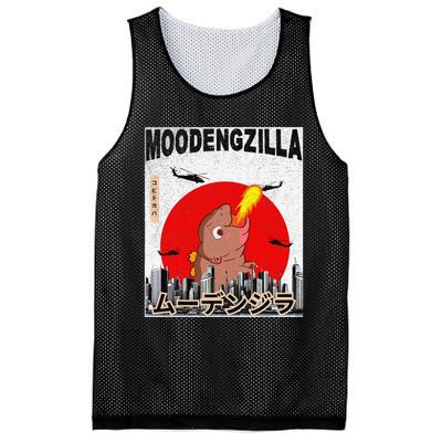 Moo Deng Pygmy Hippopotamus Funny Moodengzilla Gift Mesh Reversible Basketball Jersey Tank