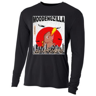 Moo Deng Pygmy Hippopotamus Funny Moodengzilla Gift Cooling Performance Long Sleeve Crew