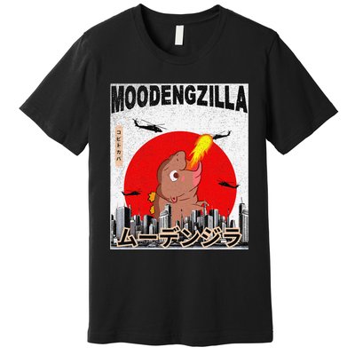 Moo Deng Pygmy Hippopotamus Funny Moodengzilla Gift Premium T-Shirt