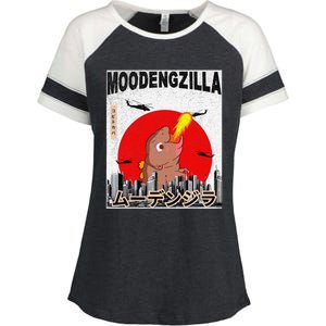 Moo Deng Pygmy Hippopotamus Funny Moodengzilla Gift Enza Ladies Jersey Colorblock Tee