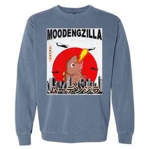 Moo Deng Pygmy Hippopotamus Funny Moodengzilla Gift Garment-Dyed Sweatshirt