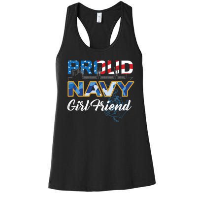 Memorial Day Proud Nav'y GirlFriend Women's Racerback Tank