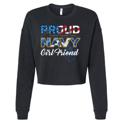 Memorial Day Proud Nav'y GirlFriend Cropped Pullover Crew