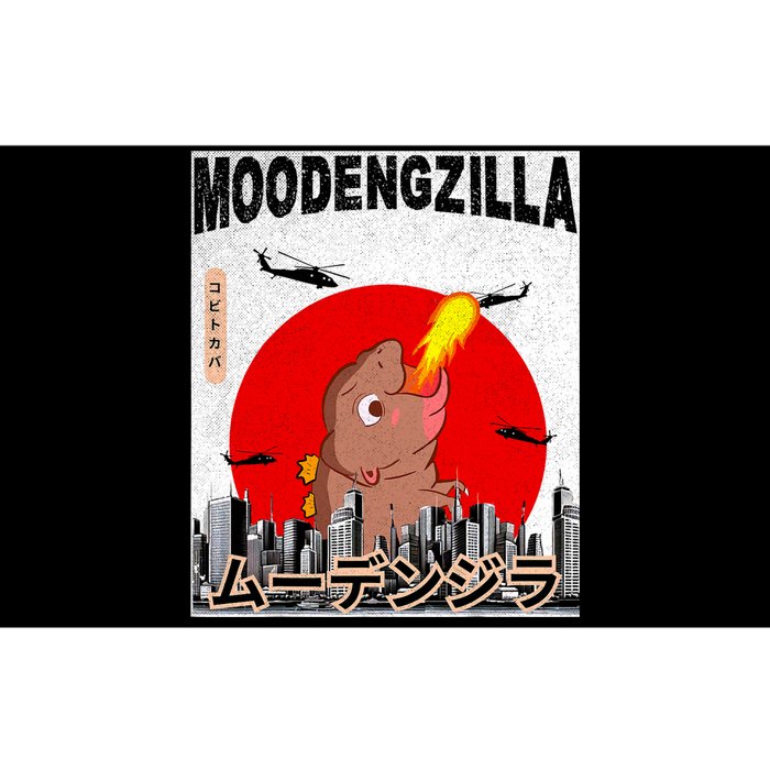 Moo Deng Pygmy Hippopotamus Funny Moodengzilla Bumper Sticker