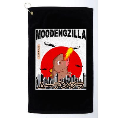 Moo Deng Pygmy Hippopotamus Funny Moodengzilla Platinum Collection Golf Towel