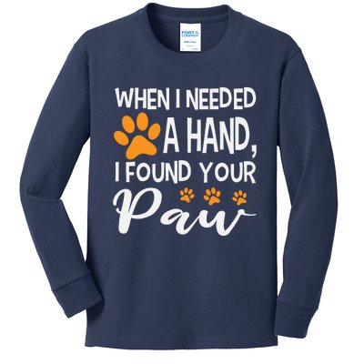 Motivational Dog Quotes Dog Paw Print Dog Lover Dog Slogans Kids Long Sleeve Shirt