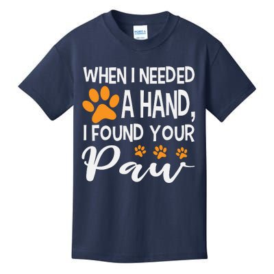 Motivational Dog Quotes Dog Paw Print Dog Lover Dog Slogans Kids T-Shirt