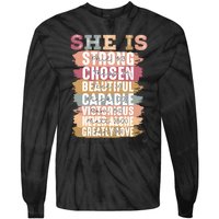 Mother’S Day Quote She Is Mom Tie-Dye Long Sleeve Shirt