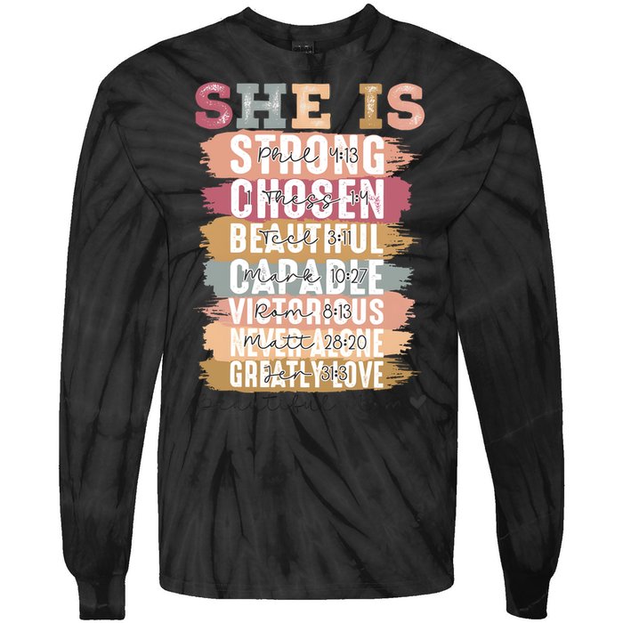 Mother’S Day Quote She Is Mom Tie-Dye Long Sleeve Shirt