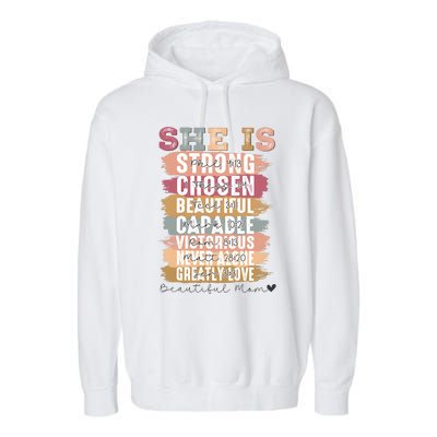 Mother’S Day Quote She Is Mom Garment-Dyed Fleece Hoodie