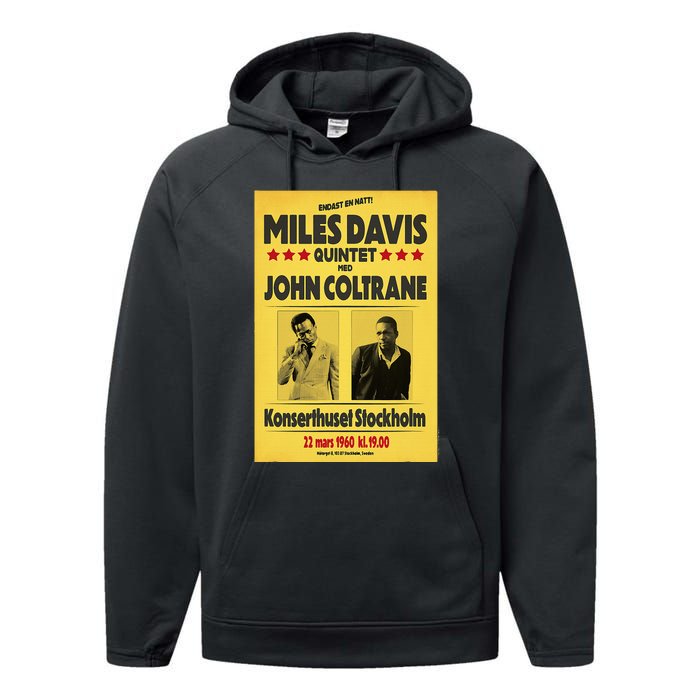 Miles D.Avis Quintet And John Coltrane Stockholm 1960 Performance Fleece Hoodie